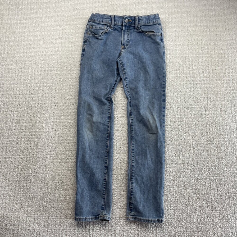 Gap Denim Stretch Skinny Size 14 Light Wash Adjustable Waist Jeans Casual Read